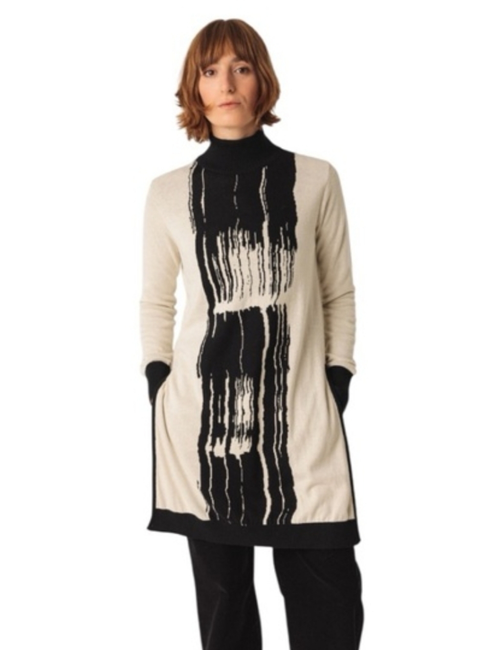 SKFK Organic Cotton Mock Tunic Sweater Size 6